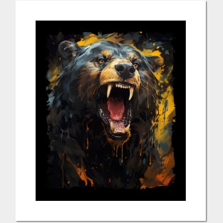 Growling Bear Posters and Art